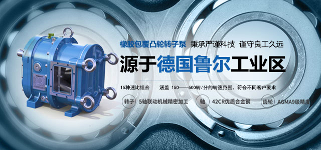 源于德國魯爾工業(yè)區(qū)的彈性體包覆凸輪轉(zhuǎn)子泵. 秉承嚴謹科技，謹守良工久遠